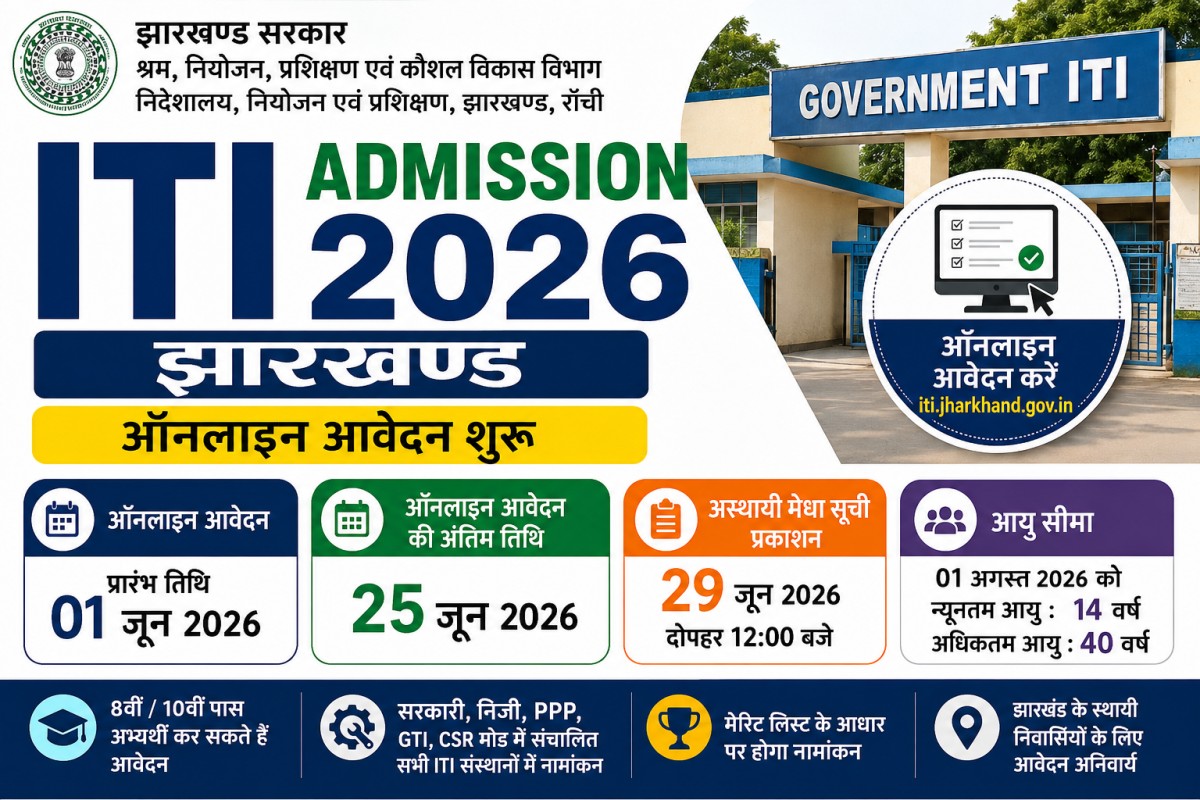 ITI Admission 2026 Jharkhand